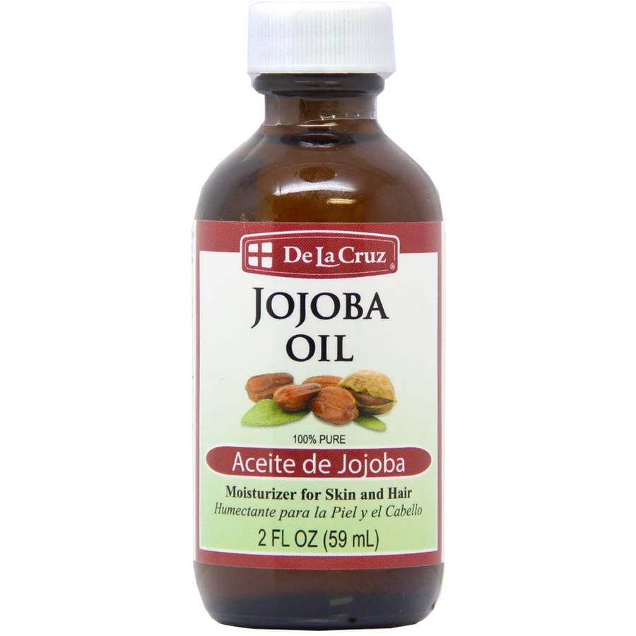 De La Cruz Jojoba Oil, 2 fl oz Amir 100% Pure Jojoba Oil for Face and Body 2oz Pack of 2